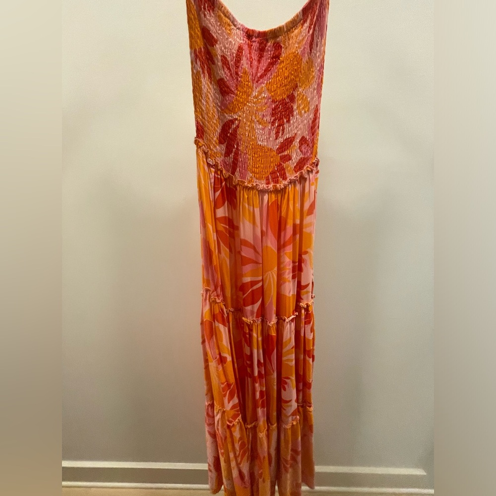 Colorful Strapless Dress